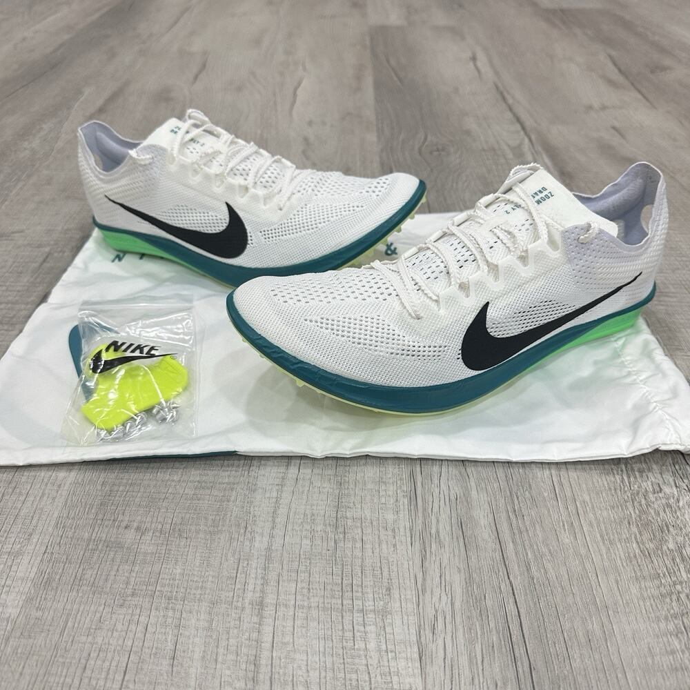 Nike ZoomX Dragonfly 2 Elite Mens 11 White Bright Spruce Track Shoes Spikes